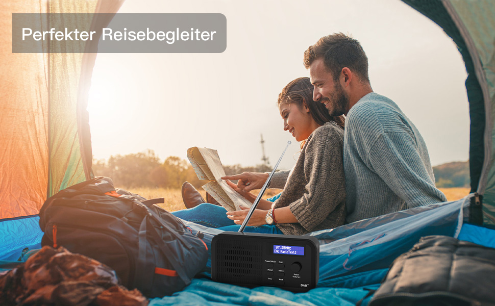 Mycket DAB/DAB+ Digital & FM Radio, Wiederaufladbarer Akku und ...