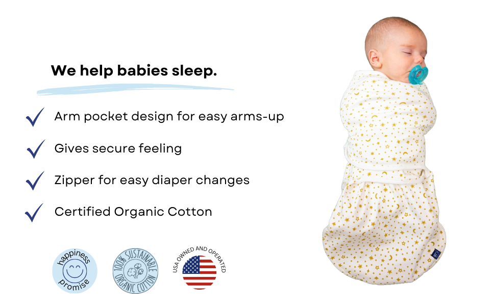 Uni Organics NICU RN Designed Arms Up Swaddle 03 Months