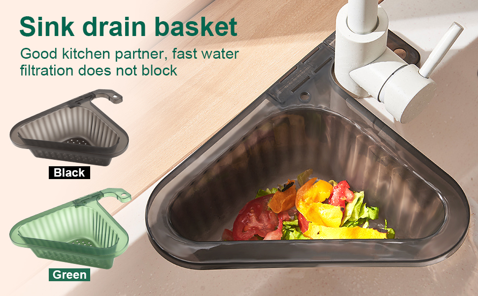 2 Pack Upgraded Swan Drain Strainer Basket, Kitchen Plastic Sink Drain