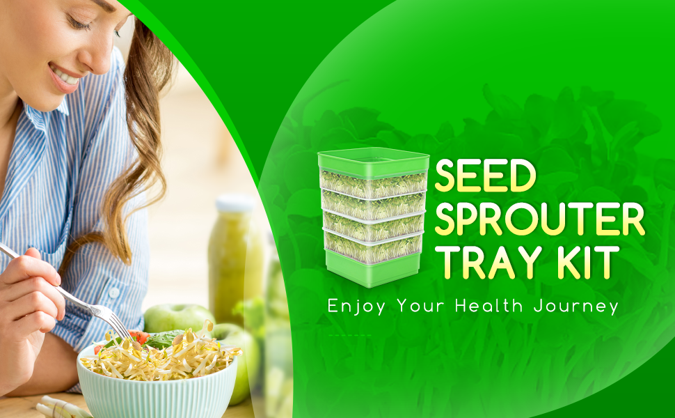Seed Sprouter Kit Four Tier Stackable Seedling Starter Tray