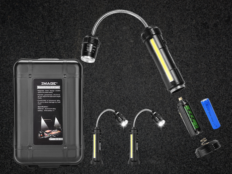 Package included BBQ Lights *2 Metal Plates Stickers *2 Reusable Box *1 Power By 3AAA Battery