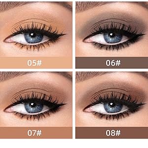 Liquid Eyeshadow Set 8 Colors Smooth Matte Eyeshadow Neutral Nude Shimmer Eye Makeup