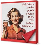 20 Pcs Funny Cocktail Napkins for Adults - 3 Ply Retro Style Decorative Bar Napkins with Cheerful...