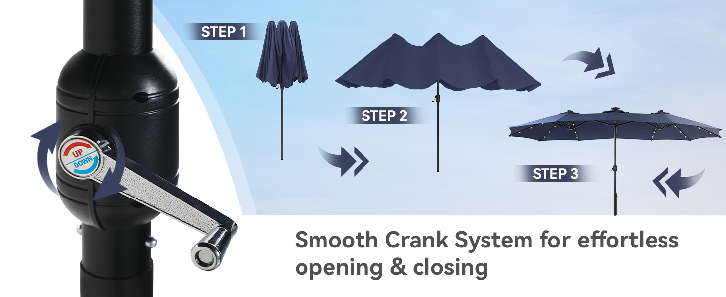 outdoor umbrella with solar lights