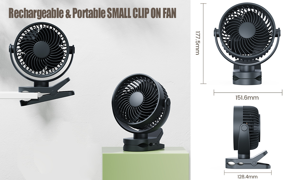 portable clip on desk fan