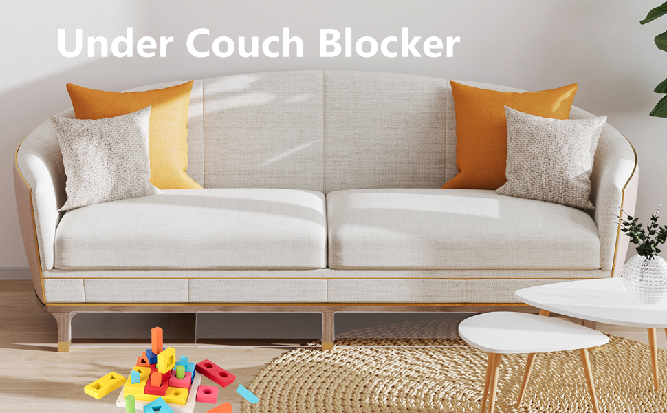 yeabwps 8 Pack Acrylic Under Couch Blocker, Adjustable