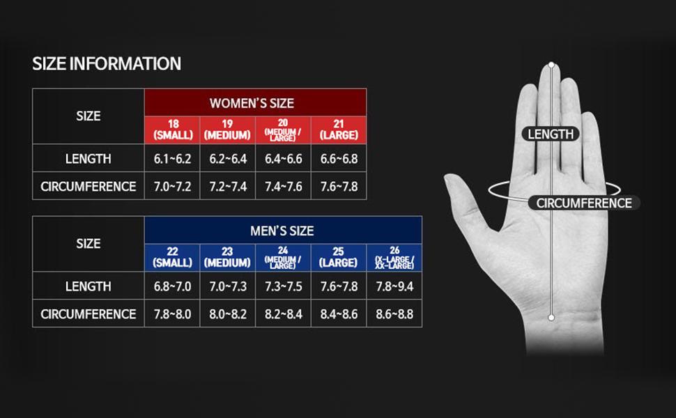 Glove Size Chart