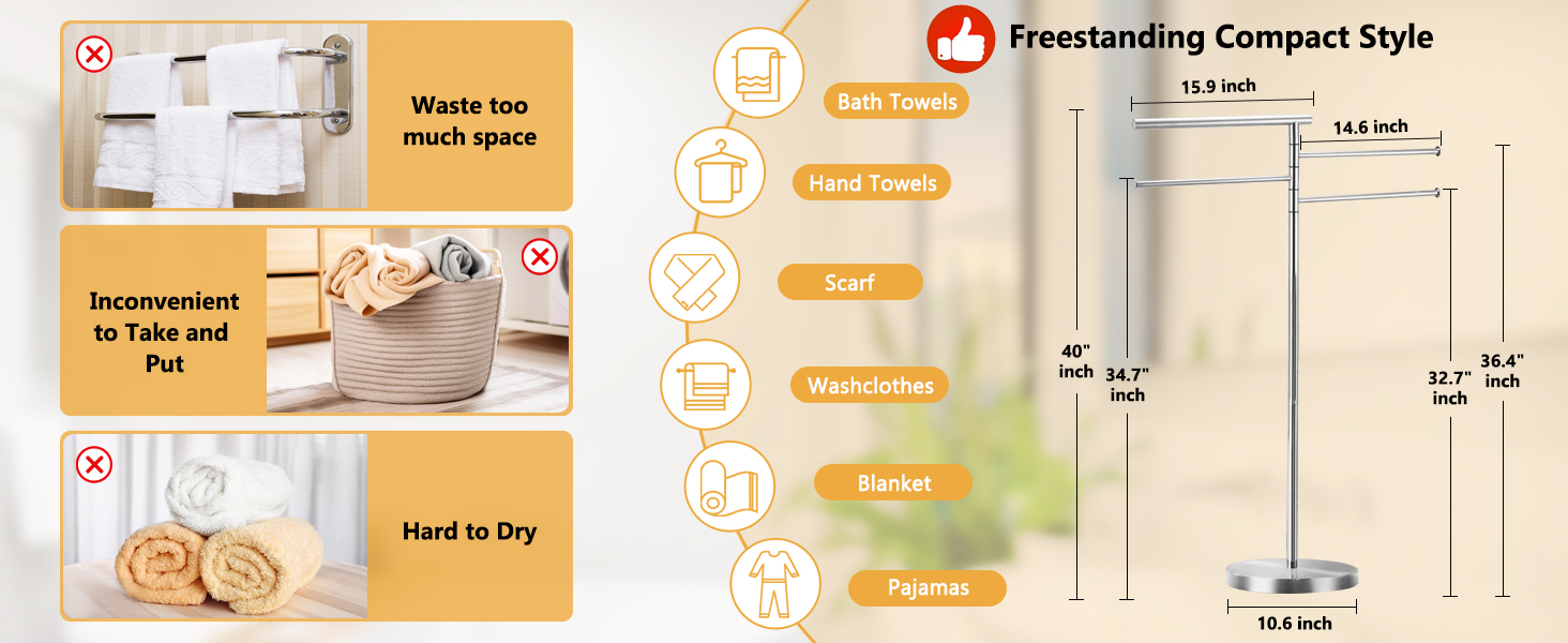 standing towel rack