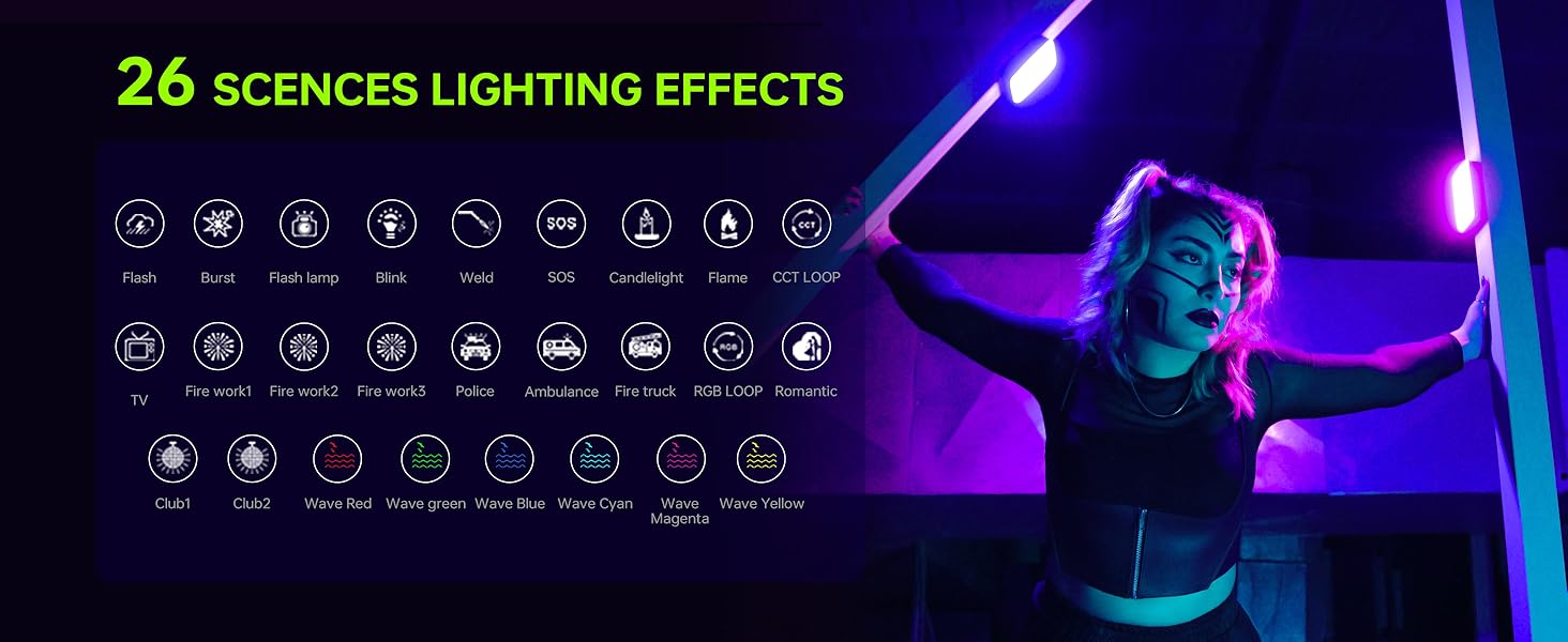 VILTROX Magnetic RGB Video Light 360° Full Color Portable LED Camera Light Panel