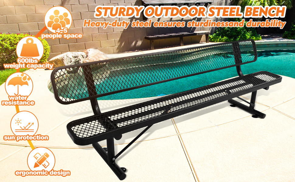 Commercial-Grade Outdoor Seating for Lawn, Patio, Park, Yard, Garden, Porch