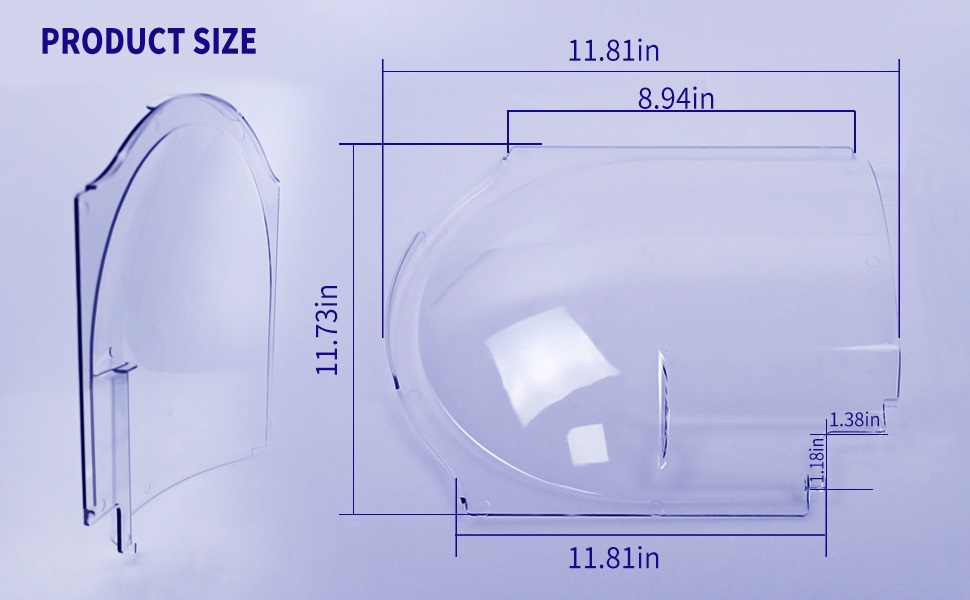 Clear Plexiglass 481201 Screen Door Bubble Style Slider