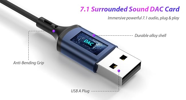 7.1 surrounded sound dac card