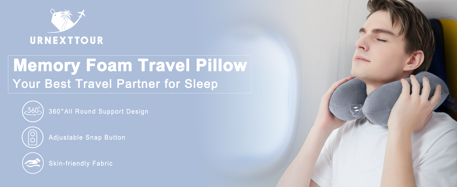 urnexttour travel pillow for airplane car office home sofa