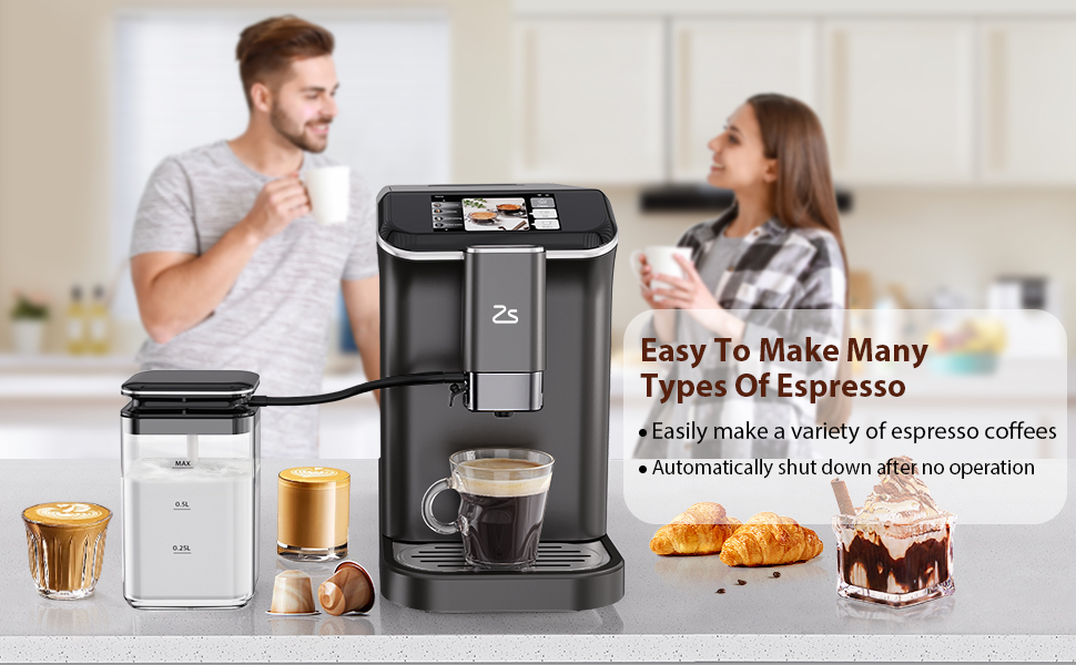 espresso machine with milk frother