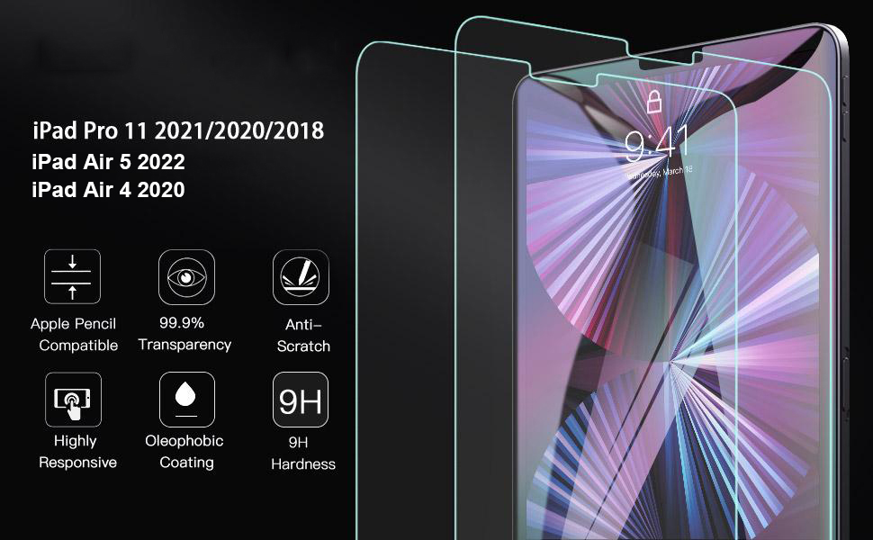 T Tersely Screen Protector for iPad Air 5 2022/iPad Air 4 2020 10.9