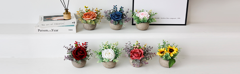 fake flowers with vase