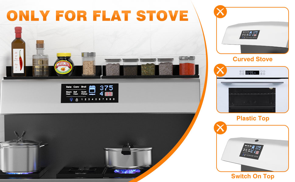 WEKEY Stove Top Shelf,Spice Rack Over the Stove