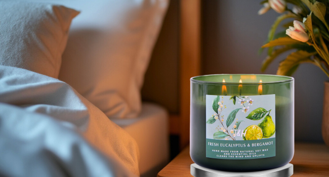 eucalyptus scented candle for home bedroom candle luxury candle kitchen candle bath candle relaxing