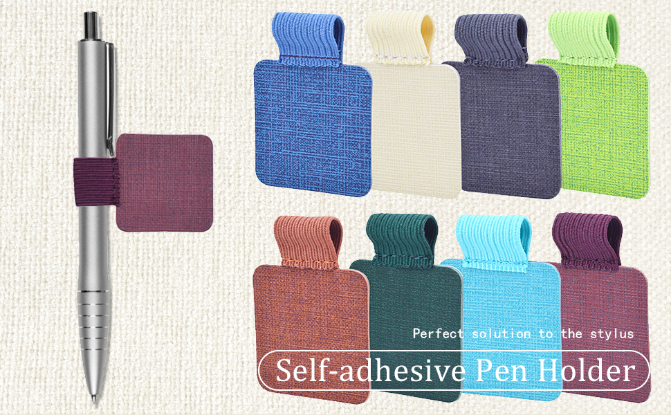 Self-adhesive Leather Pen Holder