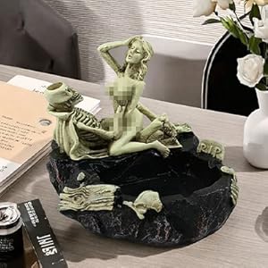 Amazon.co.jp: [Queen-b] ガイコツ セクシー 灰皿 アンティーク 喫煙具