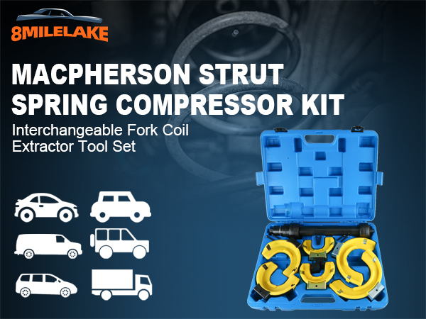 8MILELAKE Macpherson Strut Spring Compressor Interchangeable