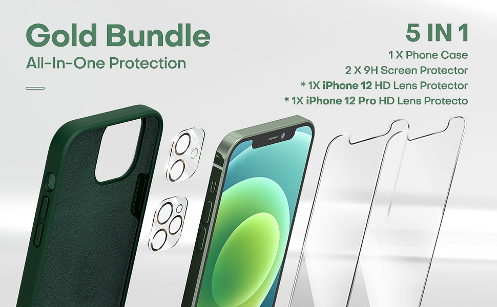 Gold Bundle 5 in 1 iphone 12 case