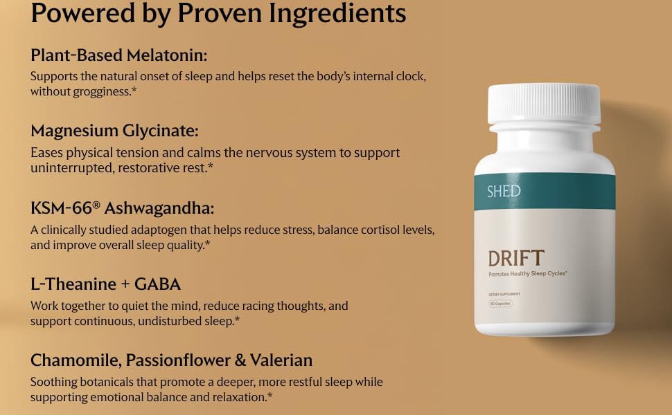 melatonin sleep supplement with ashwagandha and gaba, magnesium glycinate for sleep, for deep rest