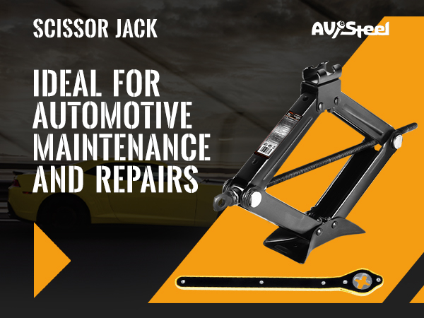 ●NO JACK HITTAZ Amazon.com: AV Steel Scissor Jack for Car 2 Ton 4,409 lbs