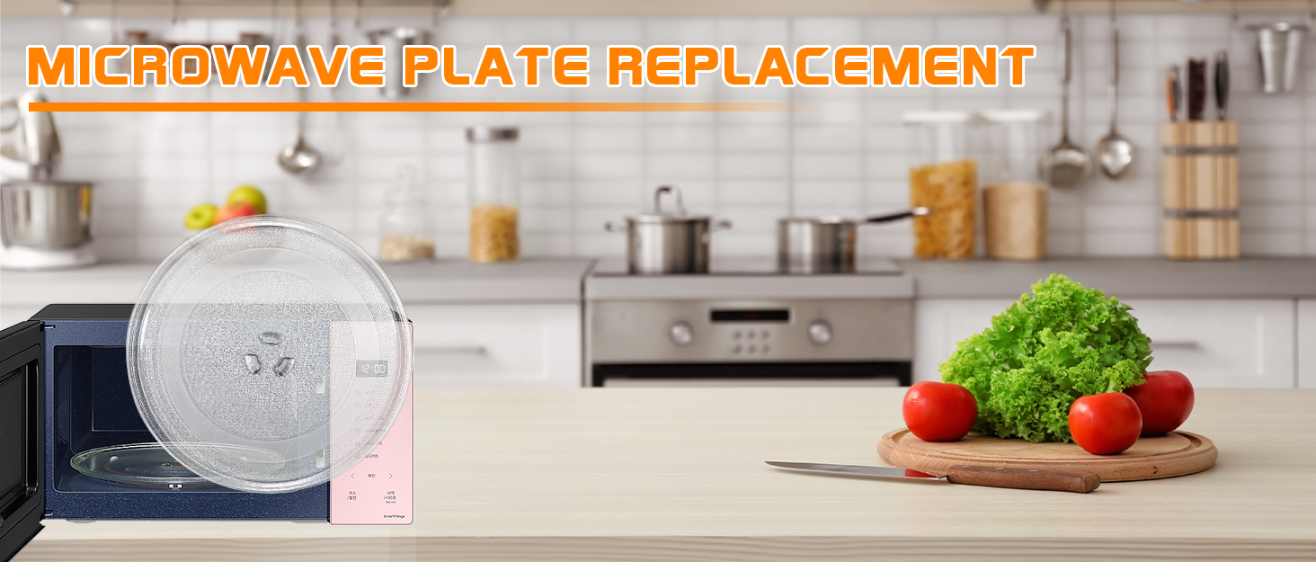 12'' Replacement Microwave Glass Plate for Samsung,Whirlpool,Kenmore,GE
