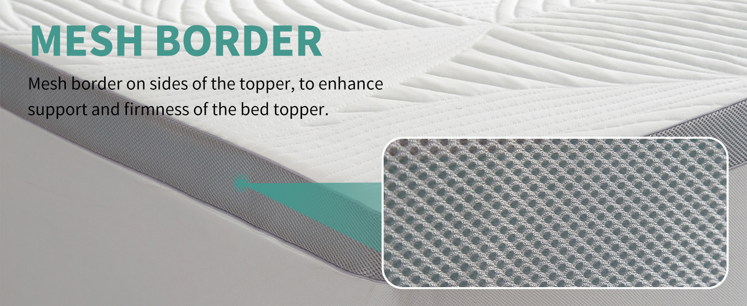 Ivellow 3 inch Gel Memory Foam Mattress Topper King for