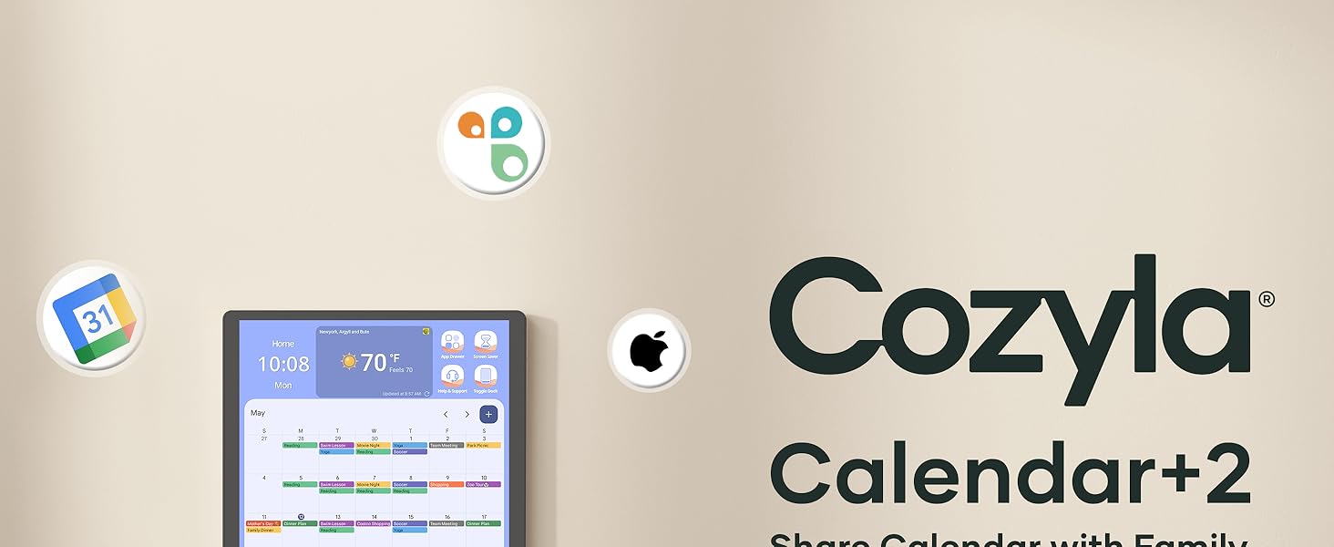 Amazon.com: Cozyla Mate Digital Calendar+ 2: 24 Inch Wall Touch Screen ...