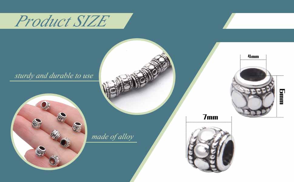 large hole spacer beads
