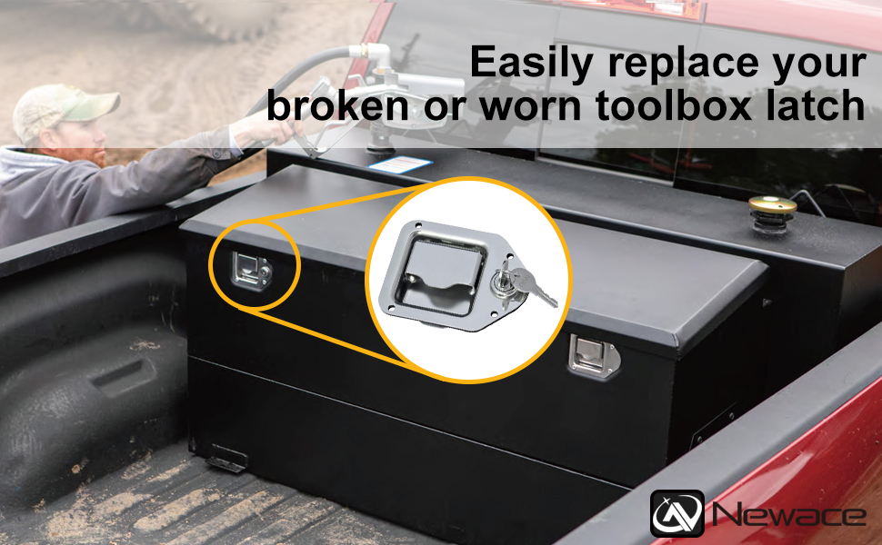 304 Stainless Truck Tool Box Latch Paddle Lock Replacement Handle 43/8”x 31/4