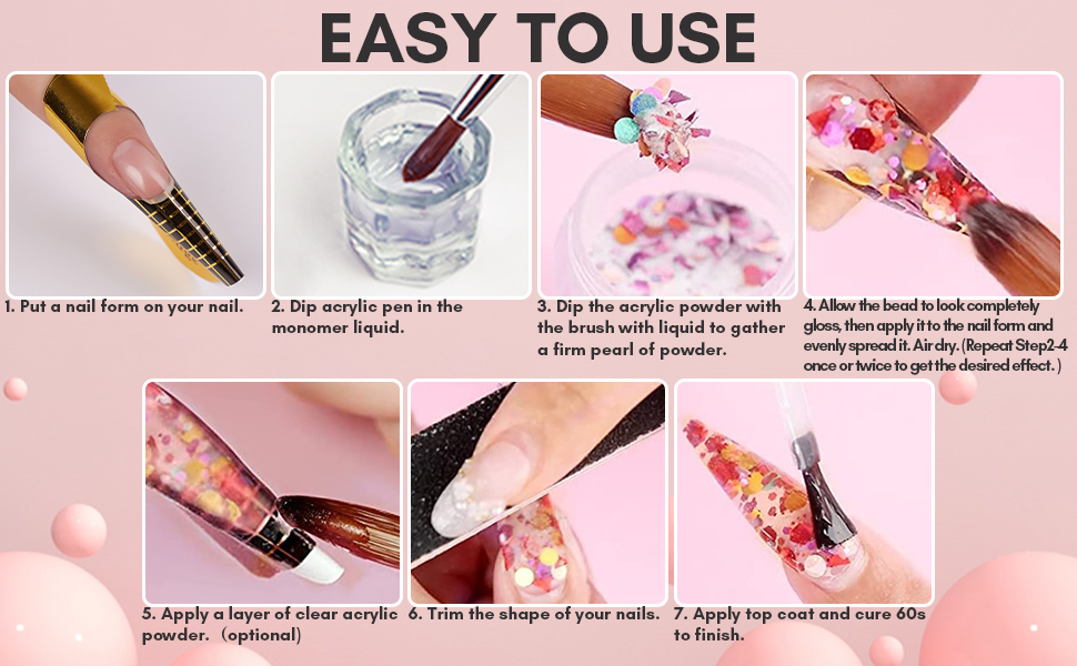 Makartt Glitter Acrylic Nail Powder, 2oz Mixed Sparkly