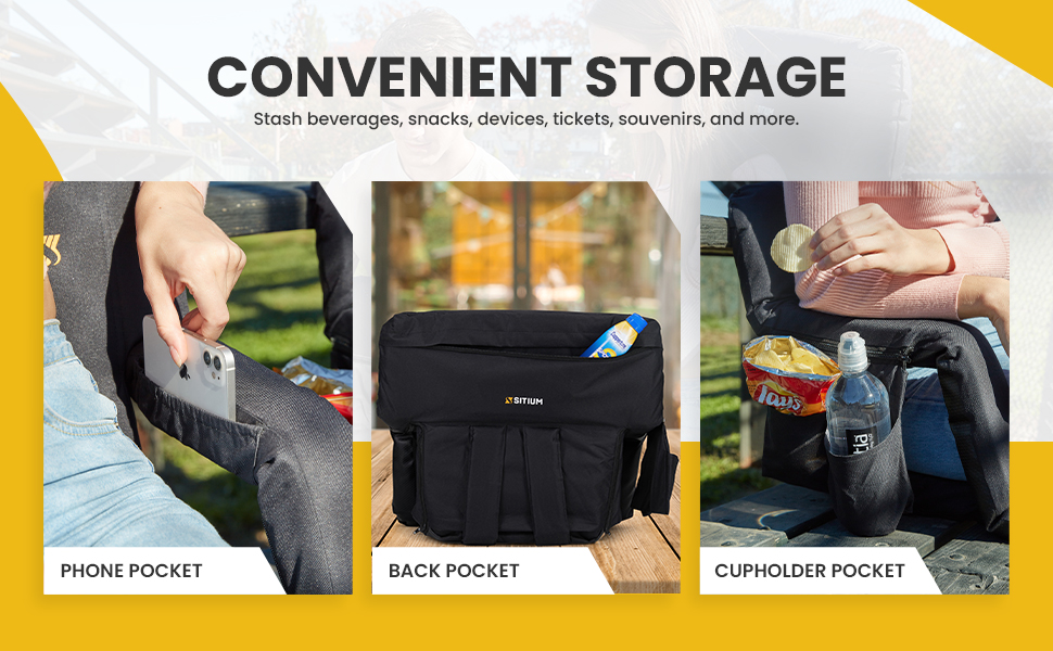 SITIUM Reclining Stadium Seat for Bleachers Folding