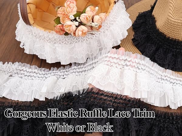 leinwande patchwork ruffled hem top ブラック SAME Ruffle Hem Top | Black/Cream