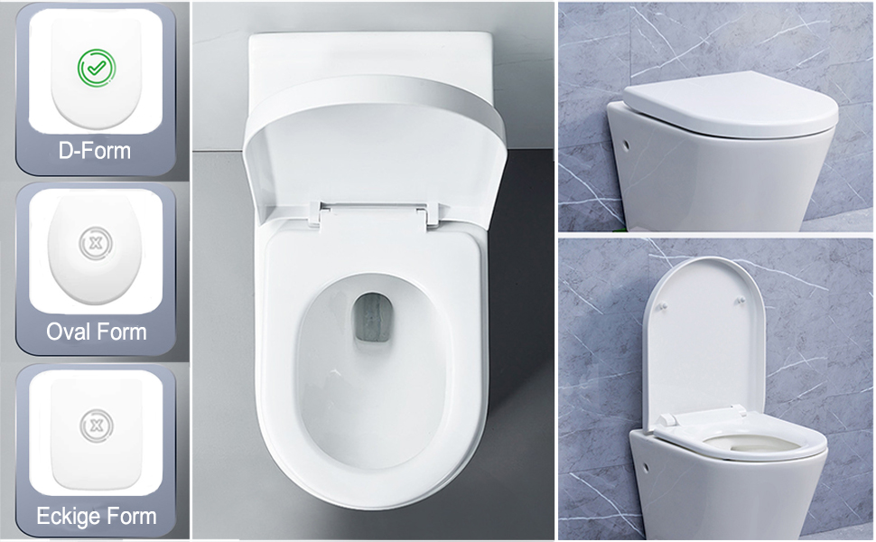 Toilet Seat Soft Close, Toilet Seats with Quick Release for Easy Clean