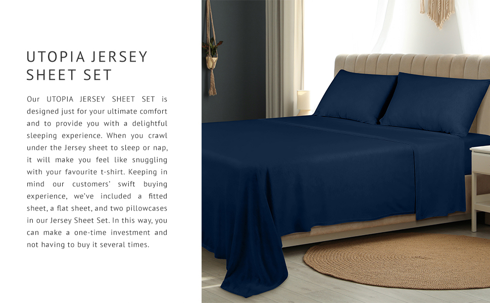 Utopia Bedding Queen Sheet Set Jersey Knit Sheets 4