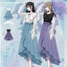 Amazon.co.jp: [フェイバリット] 紫陽花レースのシフォンワンピ