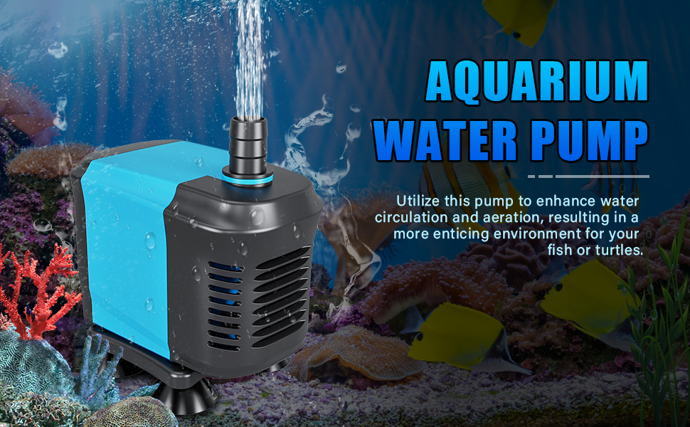 LYPHARD AQUARIUMS 20W Submersible Water Pump Flow 320GPH