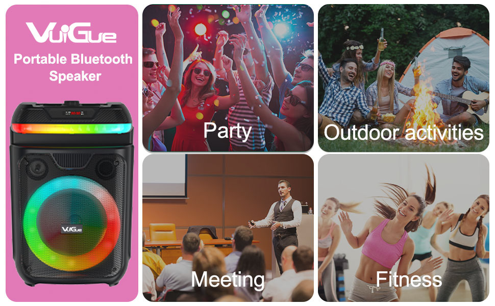 Karaoke Machine for Kids, VuiGue Portable Bluetooth Speaker