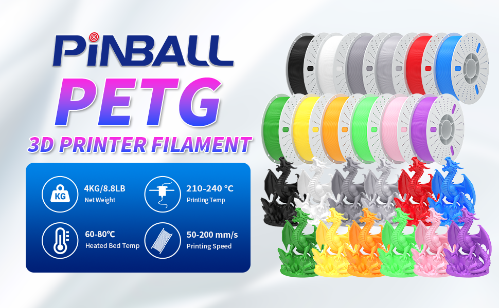 PiNBALL PETG 3D PRINTER FILAMENT