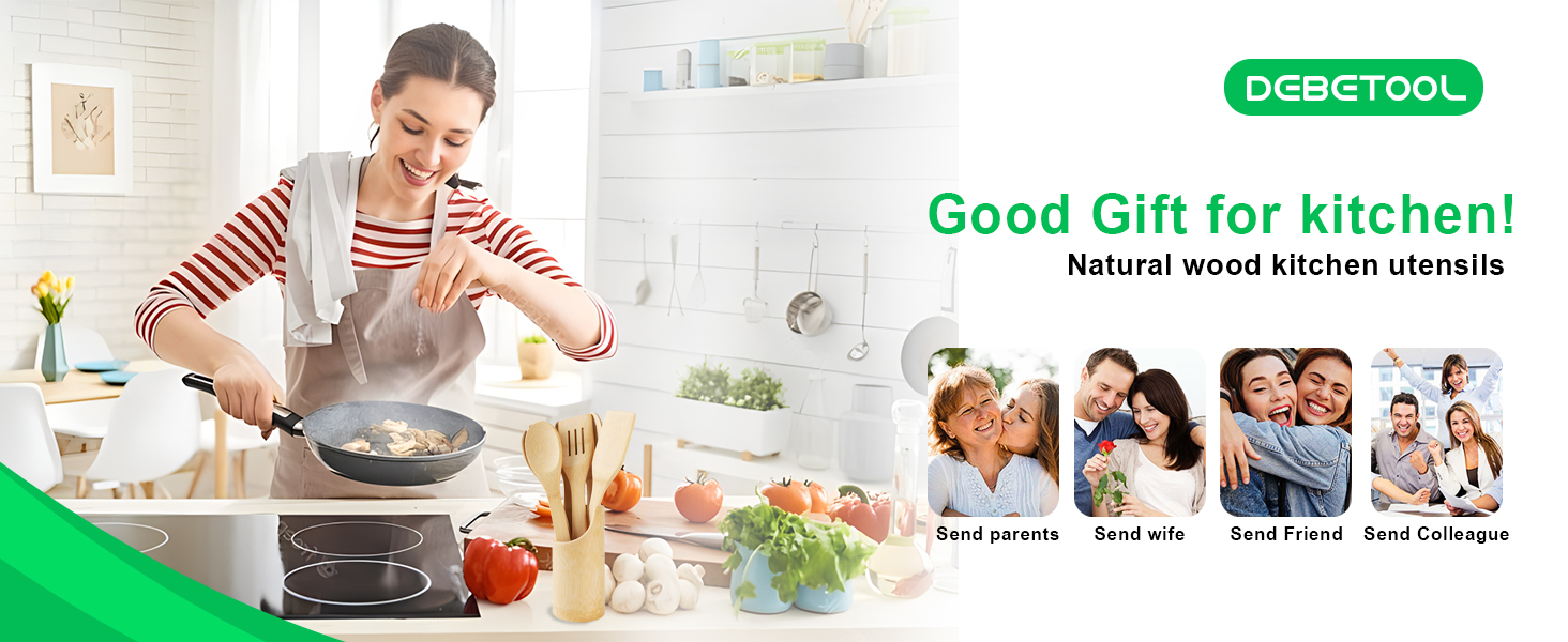 Bamboo Cooking Utensils Set