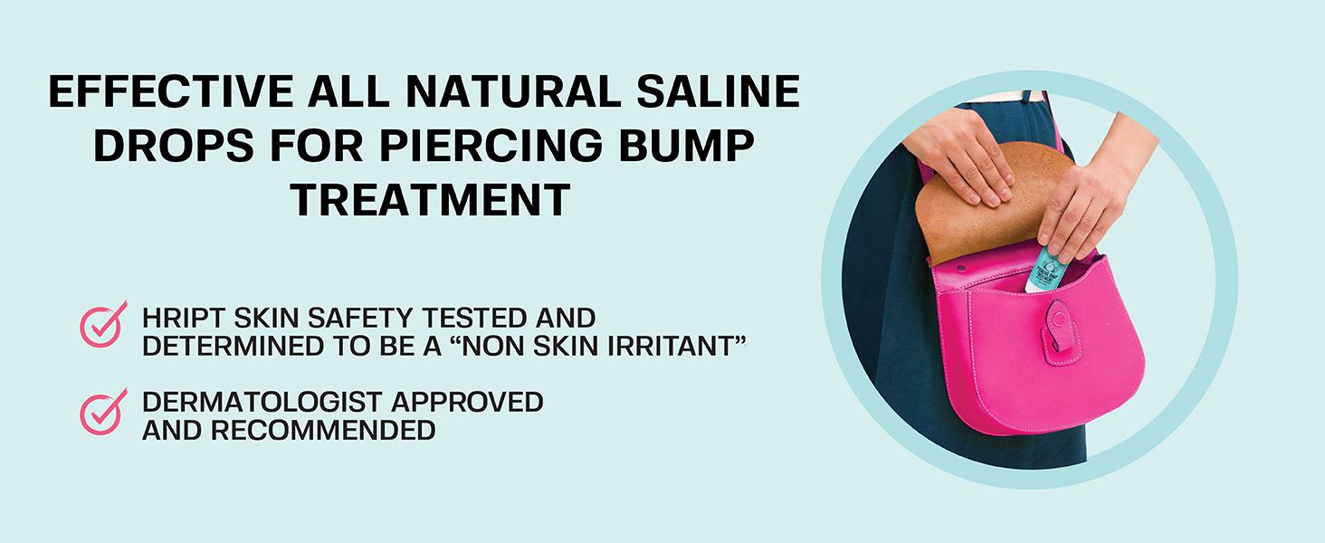 Base Labs Piercing Bump Treatment Saline Drops NonGreasy Keloid Bump