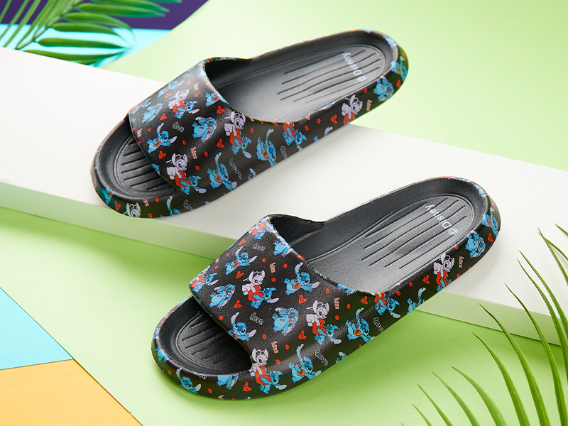 Disney Stitch Girls Sliders, Beach or Pool Shoes for Kids