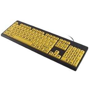 Amazon.co.jp: T801 USB有線キーボード 大文字 老人/視覚障害者