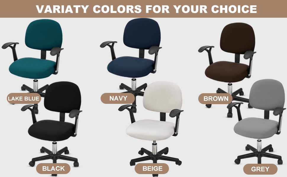 NeColorLife Velvet Office Chair Cover Stretchable Desk