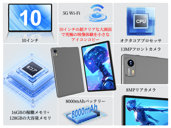 Amazon.co.jp: 【三年保証 2in1 android タブレット 10 インチ