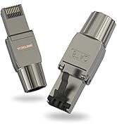 VCELINK RJ45 Connectors Cat8 Tool Free, Shielded RJ45 Modular Plugs 40 Gbps 2000MHz PoE++, Reusab...