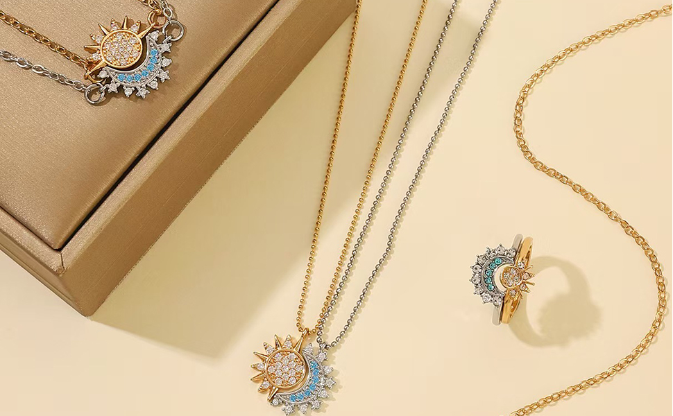 Amazon.com: BTTLVZC Sun and Moon Jewelry Set for for Couples